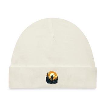 Wandern Berge Bäume Alpen - Baby Premium Organic Mütze - Naturweiß - Vorne