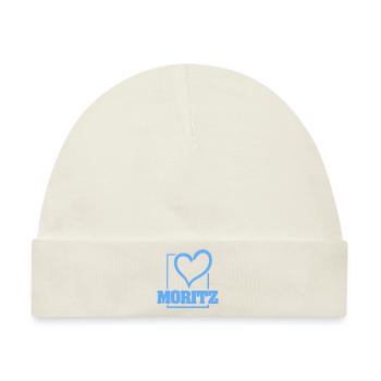 Geschenk für Moritz - Baby Premium Organic Mütze - Naturweiß - Vorne