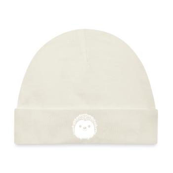 Igel Wald Stachelig Tier - Baby Premium Organic Mütze - Naturweiß - Vorne