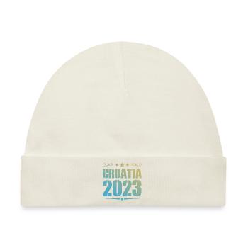 Croatia 2023 - Baby Premium Organic Mütze - Naturweiß - Vorne