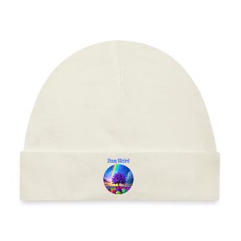 Stay Weird, abstrakter Baum der Farben - Baby Premium Organic Mütze - Naturweiß - Vorne