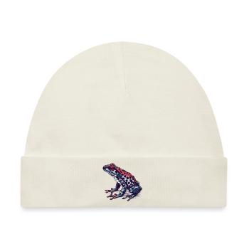 Pfeilgiftfrosch Amphibie in toller retro Optik - Baby Premium Organic Mütze - Naturweiß - Vorne