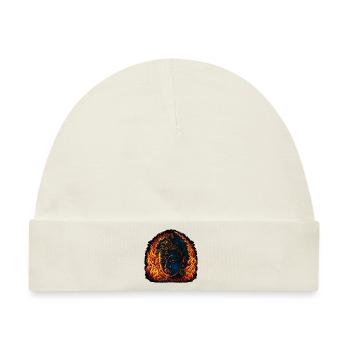 Neon - Buddha - Meditation in Flames - pos - Baby Premium Organic Mütze - Naturweiß - Vorne