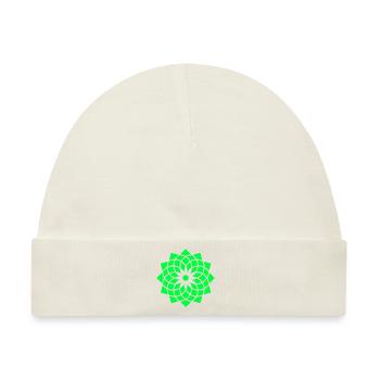 heilige geometrie yoga lebensblume neon symbol - Baby Premium Organic Mütze - Naturweiß - Vorne