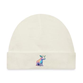 Riko, das bunte Kalb - Baby Premium Organic Mütze - Naturweiß - Vorne