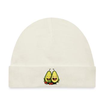 Avocado Pärchen - Baby Premium Organic Mütze - Naturweiß - Vorne