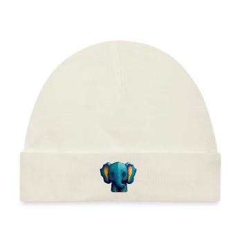 Süßer Elefant - Baby Premium Organic Mütze - Naturweiß - Vorne