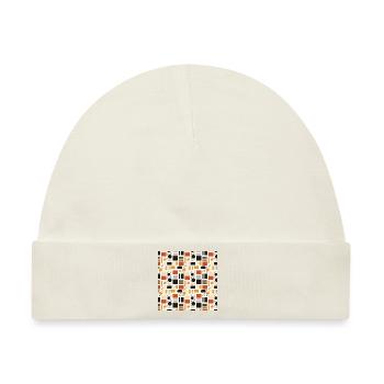 Abstrakte geometrische nahtlose Rapportmusterformen - Baby Premium Organic Mütze - Naturweiß - Vorne