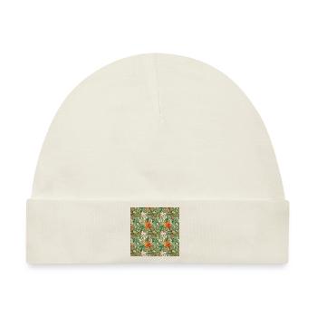 Blumen Nahtloses Muster Blumen Glückliche Blütenkunst - Baby Premium Organic Mütze - Naturweiß - Vorne