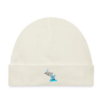 Dolphinn GeomeTRIX bunt - Baby Premium Organic Mütze - Naturweiß - Vorne