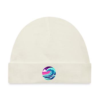 Surfer Wellenreiten surfen Surfbrett Surferin - Baby Premium Organic Mütze - Naturweiß - Vorne