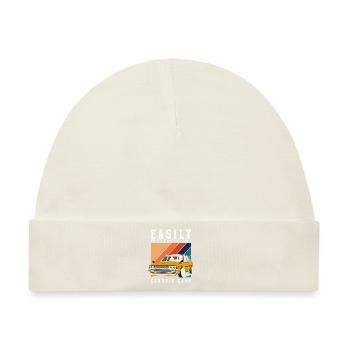 Automobil Vintage Autofahrer - Baby Premium Organic Mütze - Naturweiß - Vorne