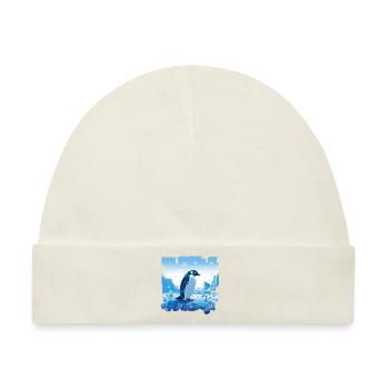 Pinguine, die Bewohner der Antarktis - Baby Premium Organic Mütze - Naturweiß - Vorne