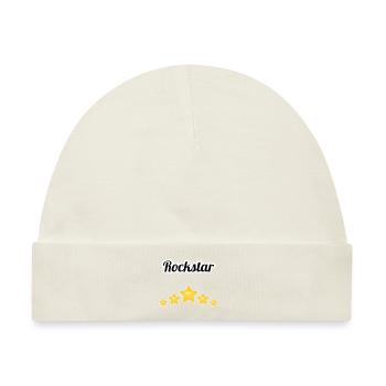 Rock Star - Baby Premium Organic Mütze - Naturweiß - Vorne