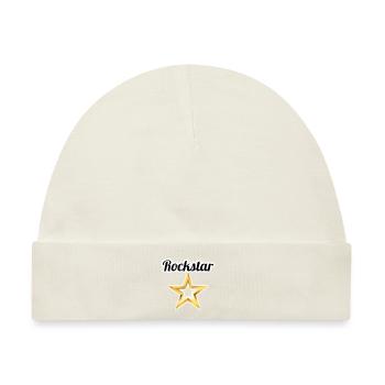 Rock Star - Baby Premium Organic Mütze - Naturweiß - Vorne