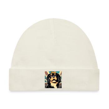 König Charles Spaniel - Baby Premium Organic Mütze - Naturweiß - Vorne