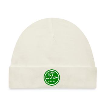 Halal حلال - Baby Premium Organic Mütze - Naturweiß - Vorne