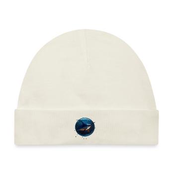 Marlin in blue Water - Baby Premium Organic Mütze - Naturweiß - Vorne