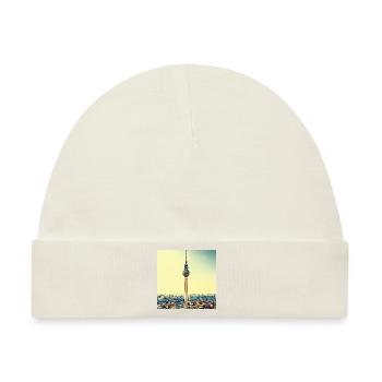 Berliner Fernsehturm - Baby Premium Organic Mütze - Naturweiß - Vorne