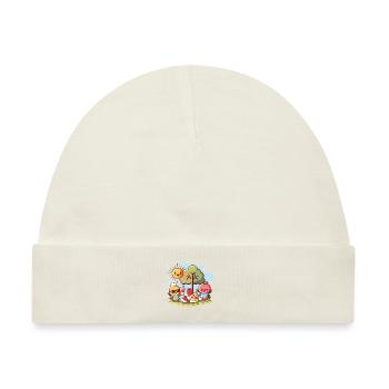 Korb der Freude - Baby Premium Organic Mütze - Naturweiß - Vorne