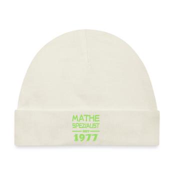 Mathespezialist 1977 - Baby Premium Organic Mütze - Naturweiß - Vorne