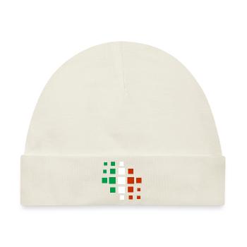 Italien Fahne Vintage Italienische Fahne Used Look - Baby Premium Organic Mütze - Naturweiß - Vorne