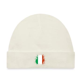 Italien Fahne Vintage Italienische Fahne Used Look - Baby Premium Organic Mütze - Naturweiß - Vorne