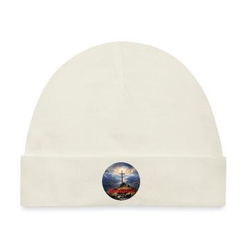 Wanderlust - Gipfelkreuz - Baby Premium Organic Mütze - Naturweiß - Vorne