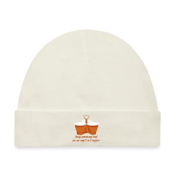 3 in 1 Kaffeedesign für stolze Pinoys - Baby Premium Organic Mütze - Naturweiß - Vorne
