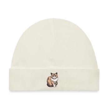 Dicke Miezekatze - Baby Premium Organic Mütze - Naturweiß - Vorne