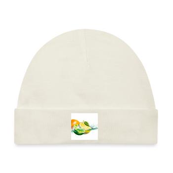 Zitrusfrüchte Splash - Baby Premium Organic Mütze - Naturweiß - Vorne