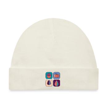Herbstliches Design #1 - Baby Premium Organic Mütze - Naturweiß - Vorne