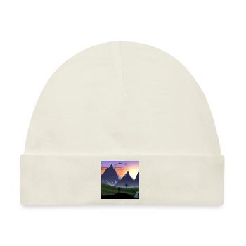 Berglandschaft - Baby Premium Organic Mütze - Naturweiß - Vorne