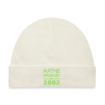 Mathespezialist 2002 - Baby Premium Organic Mütze - Naturweiß - Vorne