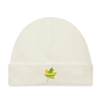 Herbst für Aiden Aiden Ahornblatt - Baby Premium Organic Mütze - Naturweiß - Vorne