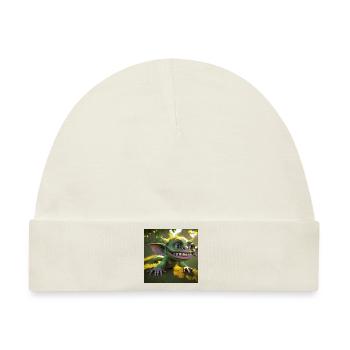Lustiger grüner Goblin - Baby Premium Organic Mütze - Naturweiß - Vorne