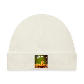 Halloween Kürbisgeist - Baby Premium Organic Mütze - Naturweiß - Vorne