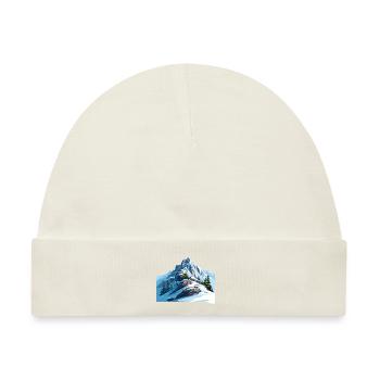 Ein winterlicher Tag in den Bergen - Baby Premium Organic Mütze - Naturweiß - Vorne
