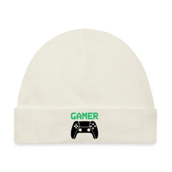 gamer controller - Baby Premium Organic Mütze - Naturweiß - Vorne