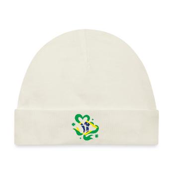 Brasilien Flagge Brasilianische Fahne Südamerika - Baby Premium Organic Mütze - Naturweiß - Vorne