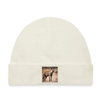 Stay Fearless - Hyänen Design - Baby Premium Organic Mütze - Naturweiß - Vorne