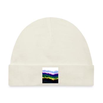 Psychedelische Wolken in Himmelsfarbenspiel - Baby Premium Organic Mütze - Naturweiß - Vorne