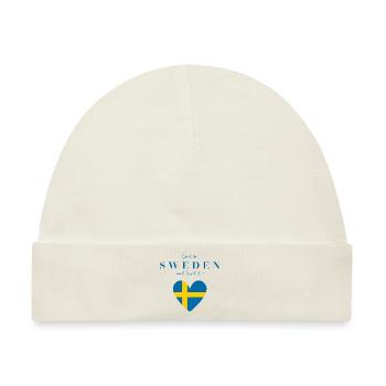 LIVED IN SWEDEN BIG HEART - Baby Premium Organic Mütze - Naturweiß - Vorne