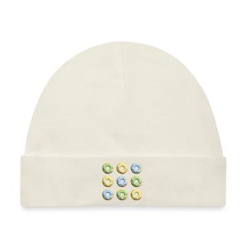 Donut für jeden Geschmack in Blau, Gelb und Grün. - Baby Premium Organic Mütze - Naturweiß - Vorne