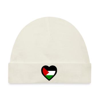 Free palestine herz - Baby Premium Organic Mütze - Naturweiß - Vorne
