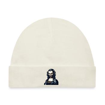 Mona Lisa goes Vamp - Baby Premium Organic Mütze - Naturweiß - Vorne