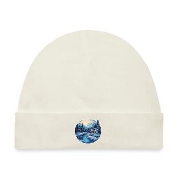 Winterlandschaft - Baby Premium Organic Mütze - Naturweiß - Vorne