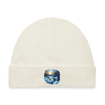 Winterlandschaft - Baby Premium Organic Mütze - Naturweiß - Vorne