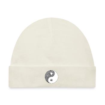 yin yang - Baby Premium Organic Mütze - Naturweiß - Vorne