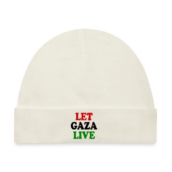 Let gaza live - Baby Premium Organic Mütze - Naturweiß - Vorne